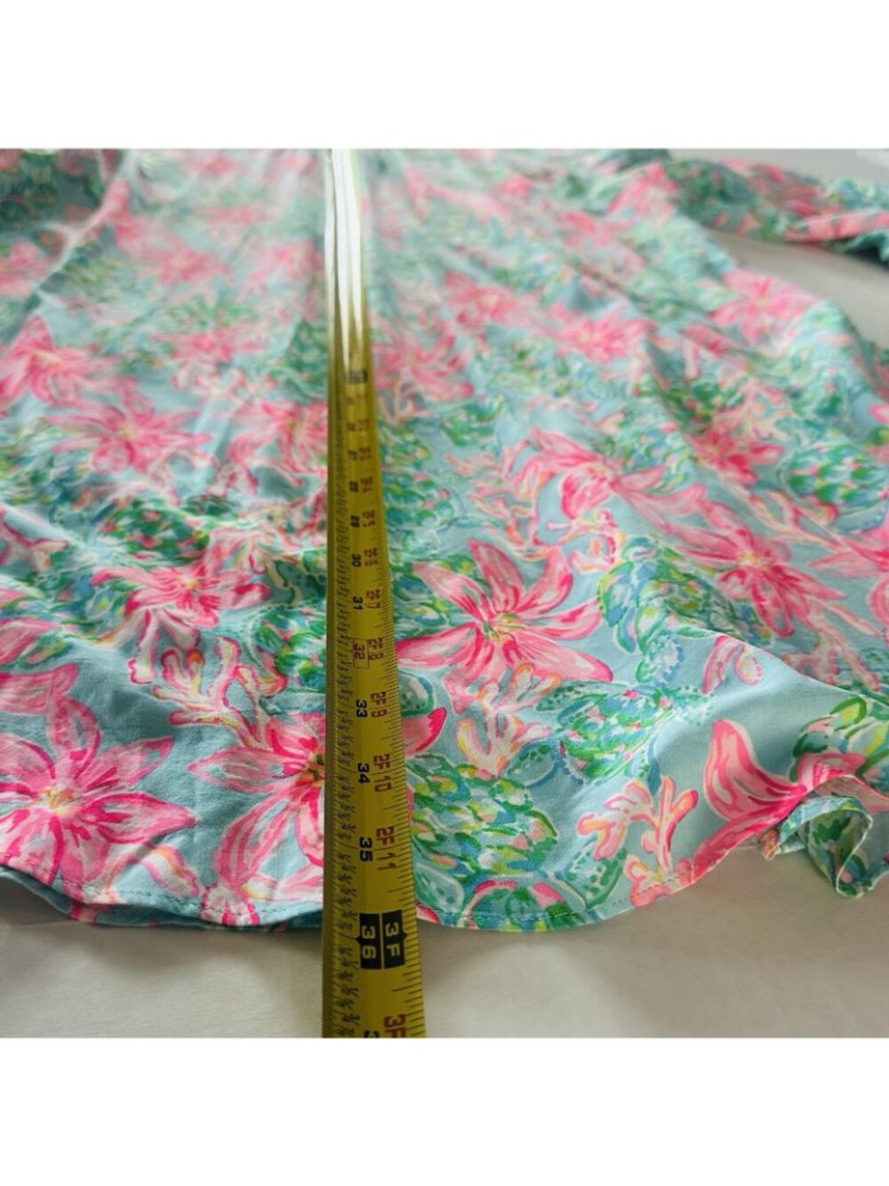 Lilly Pulitzer Skipper Popover Pink Blossom Suite Views Palm Trees Vibrant Sz XL - Picture 12 of 14